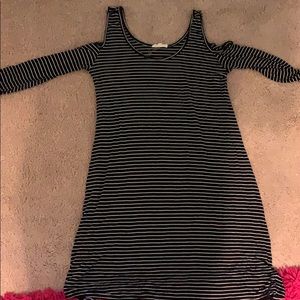 White and black dress